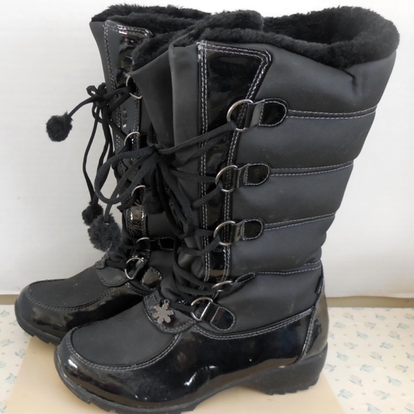 Sporto "Lana" Size 9 black lace-up winter boots - Picture 6 of 8